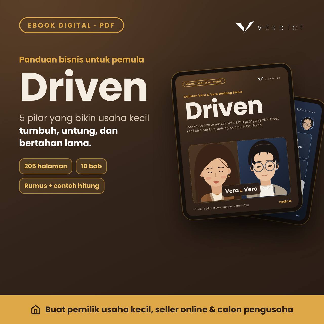Ebook Driven — 5 pilar yang bikin usaha kecil tumbuh, untung, dan bertahan lama.