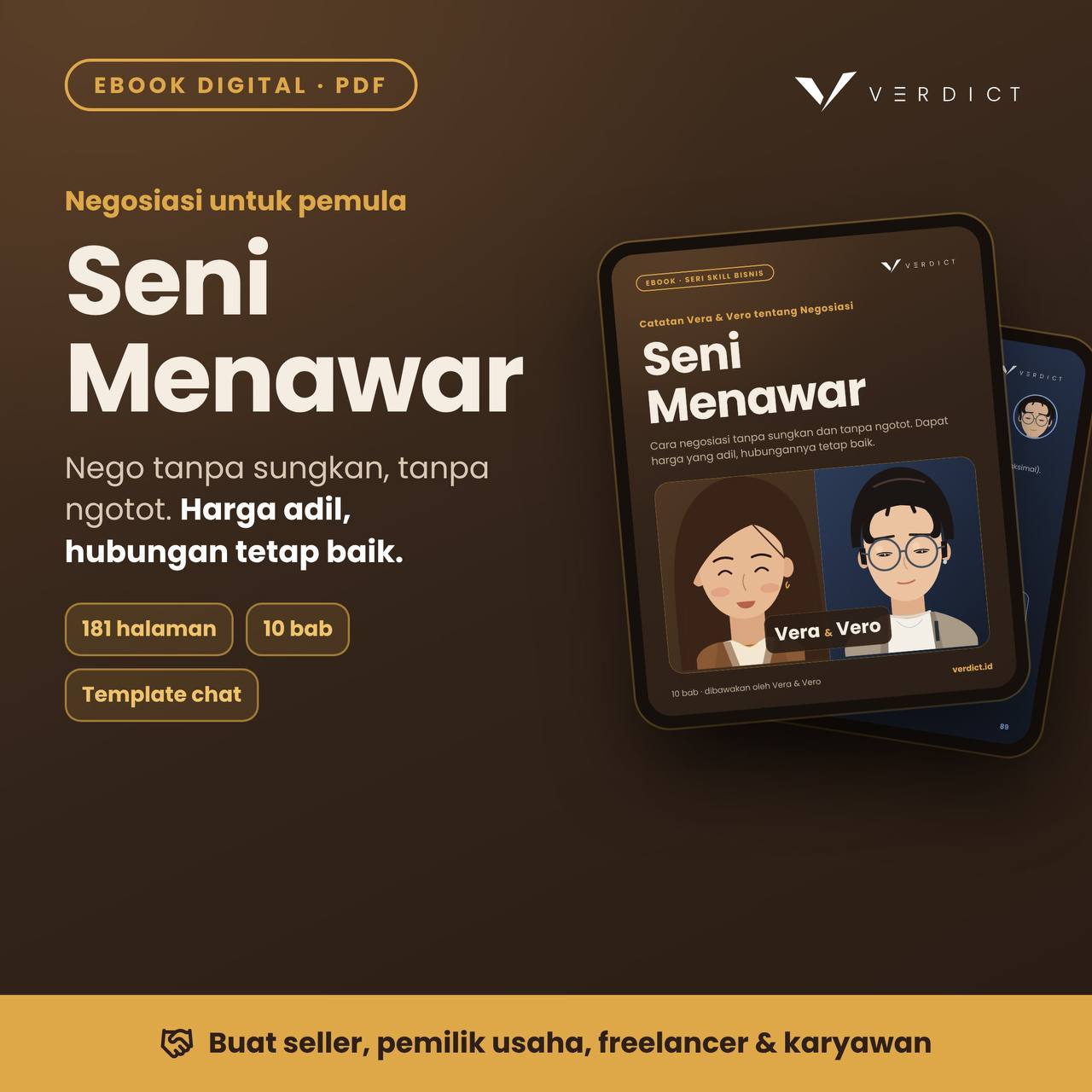 Ebook Seni Menawar — Taktik nawar harga + closing yang bikin lawan bicara tetap merasa menang.